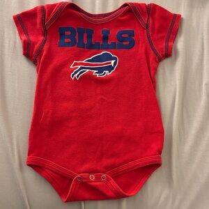 NFL Buffalo Bills Red Baby Onesie with Blue Accents